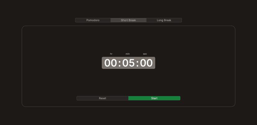 Pomodoro Timer web app