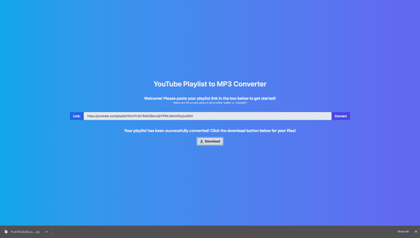 YouTube To MP3 Automator