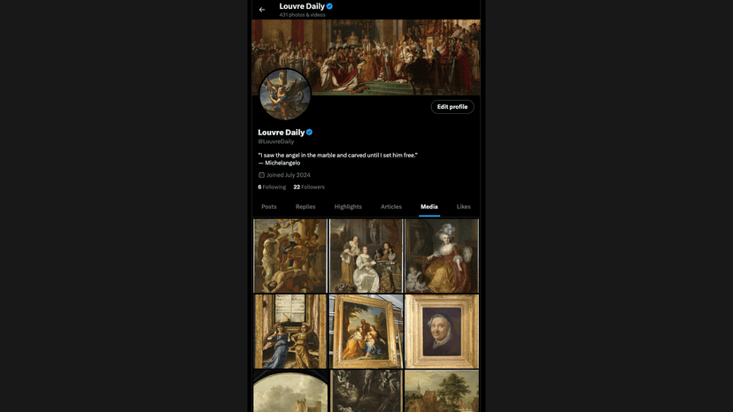 @LouvreDaily X/Twitter Bot